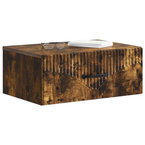 Спален шкаф с монтаж на стена Опушен дъб 49 x 34,5 x 20 см