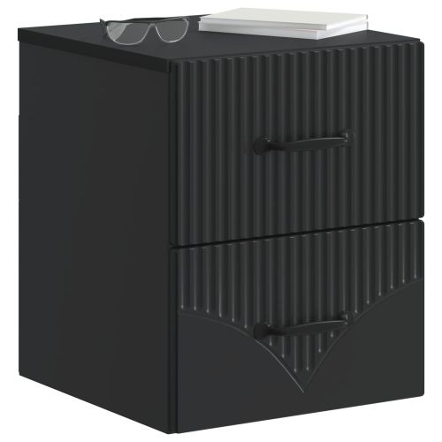 Спален шкаф с монтаж на стена 2 pcs Черно 34,5 x 33 x 40 см