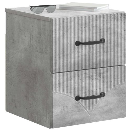 Спален шкаф с монтаж на стена Бетонно сиво 34,5 x 33 x 40 см