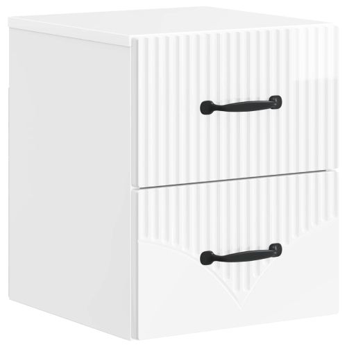 Спален шкаф с монтаж на стена Бял гланц 34,5 x 33 x 40 см