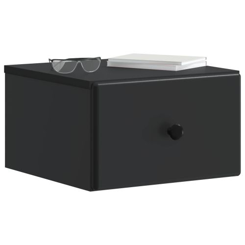 Спален шкаф с монтаж на стена 2 pcs Черно 34,5 x 33 x 20 см