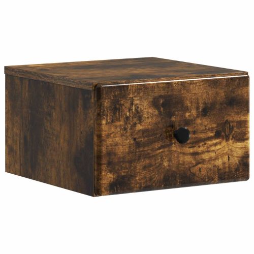 Спален шкаф с монтаж на стена Опушен дъб 34,5 x 33 x 20 см