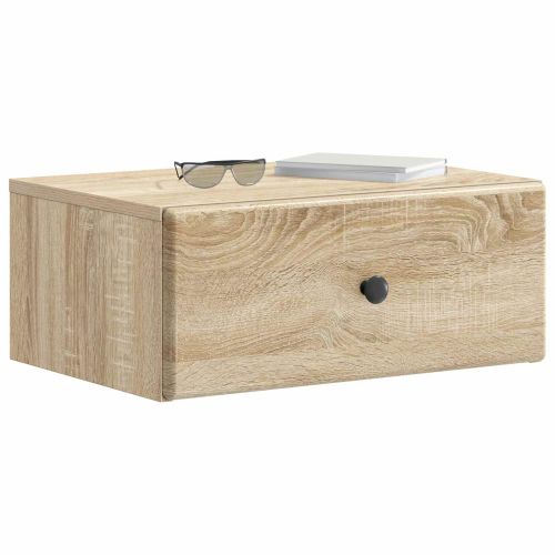 Спален шкаф с монтаж на стена с чекмедже 2 pcs Дъб сонома