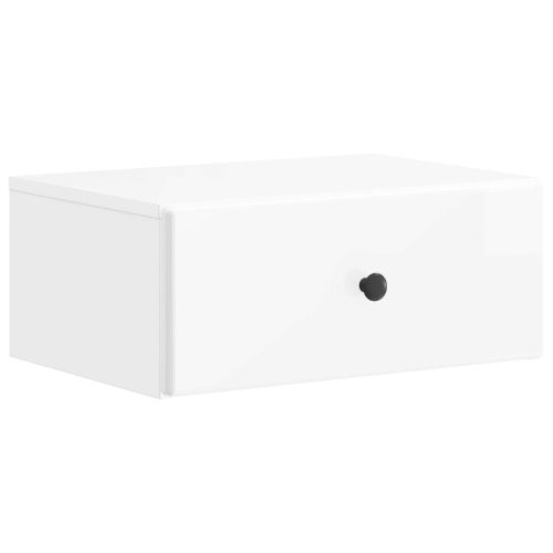 Спален шкаф с монтаж на стена Бял гланц 49 x 34,5 x 20 см