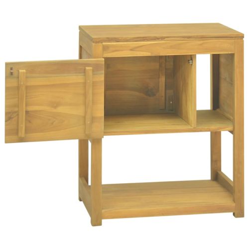 Шкаф за баня, 60x40x75 см, тиково дърво масив