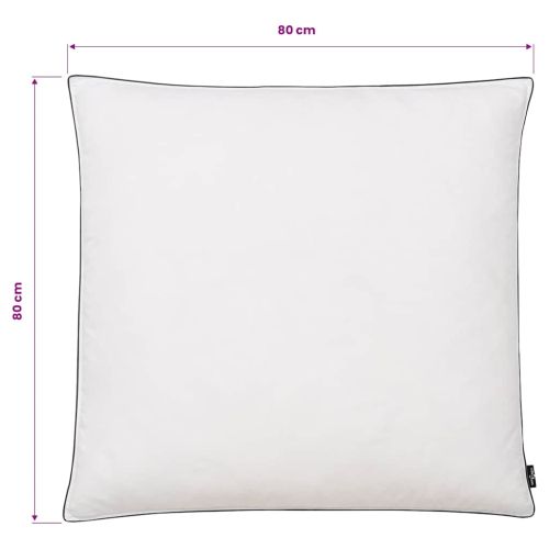 Възглавници, 2 бр, пълнеж от пух/пера, тежки, 80x80 см, бели