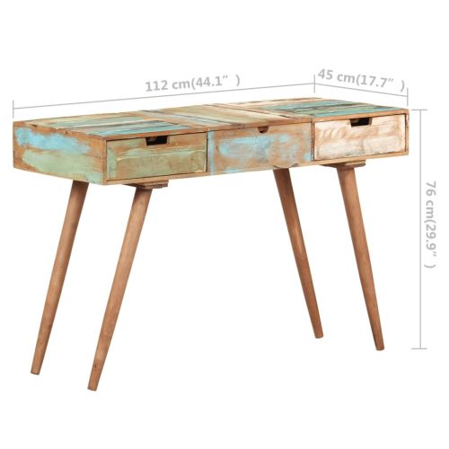 Тоалетка с огледало, 112x45x76 см, регенерирано дърво масив