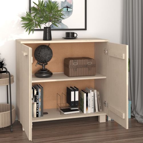 Сайдборд HAMAR, меденокафяв, 85x35x80 см, борово дърво масив