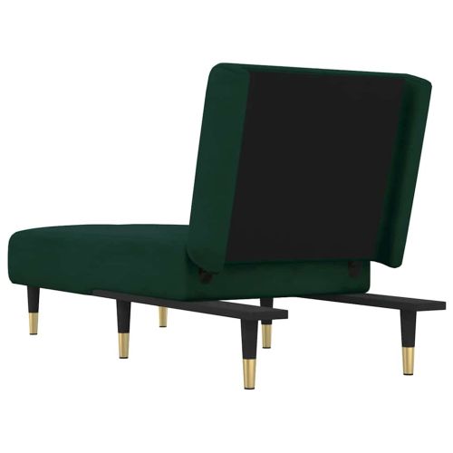 Кушетка, тъмнозелена, кадифе