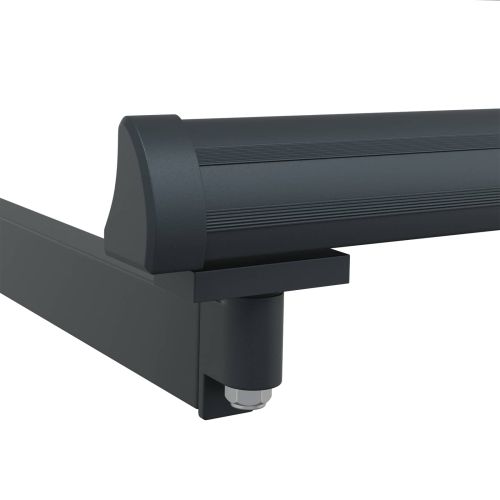 Електрически разтегателен навес Зелен и бял 400 × 350 cm