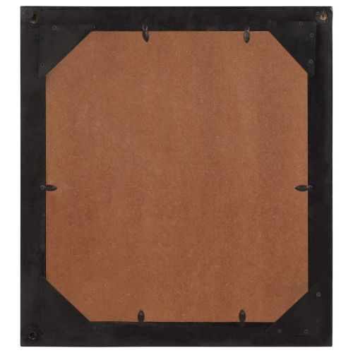 Огледало за баня 55x1x60 см стъкло и масивно дърво манго