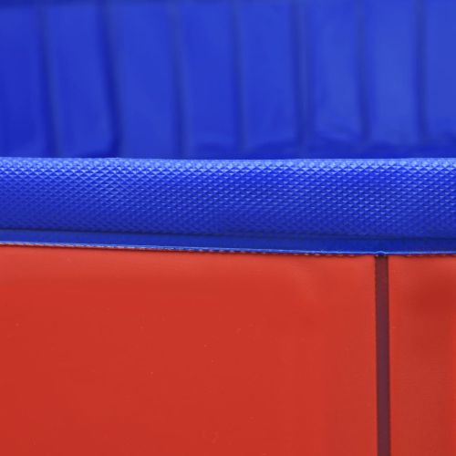 Сгъваем басейн за кучета, червен, 300x40 см, PVC