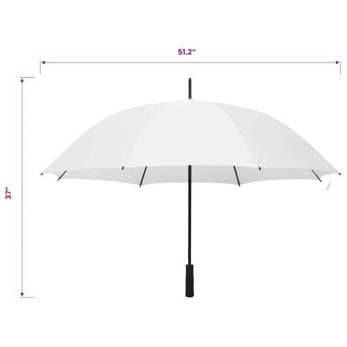 Чадър, бял, 130 см