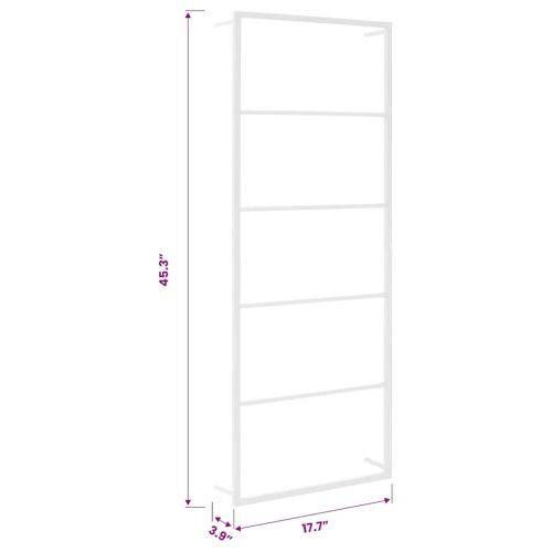Закачалка за кърпи, бяла, 45x10x115 см, стомана
