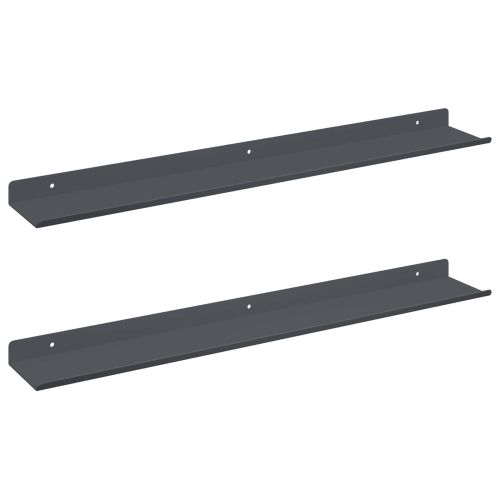 Плаващ рафт 2 pcs Антрацит 60 x 8,5 x 2,5 см Стомана