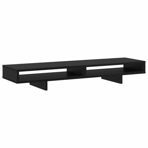 Стойка за монитор с рафт Черно 100 x 27 x 15 cm Инженерно дърво