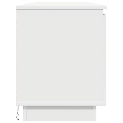 ТВ шкаф 180 x 38 x 49 см Бяло Инженерна дървесина