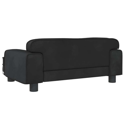 Кучешко легло черно 70x45x30 см кадифе