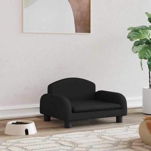 Кучешко легло черно 50x40x30 см кадифе