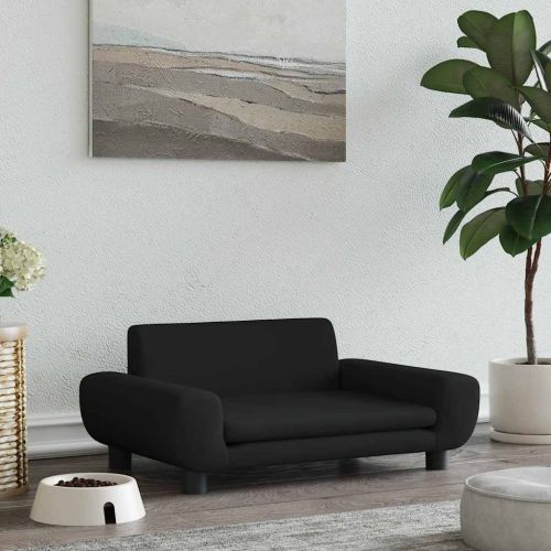 Кучешко легло черно 70x45x33 см кадифе