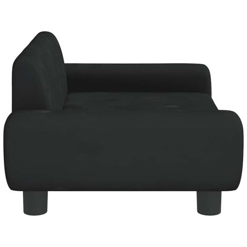 Кучешко легло черно 70x45x33 см кадифе