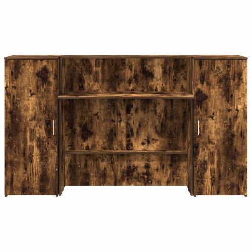 Приемно бюро, опушен дъб, 180x50x103,5 см, инженерно дърво