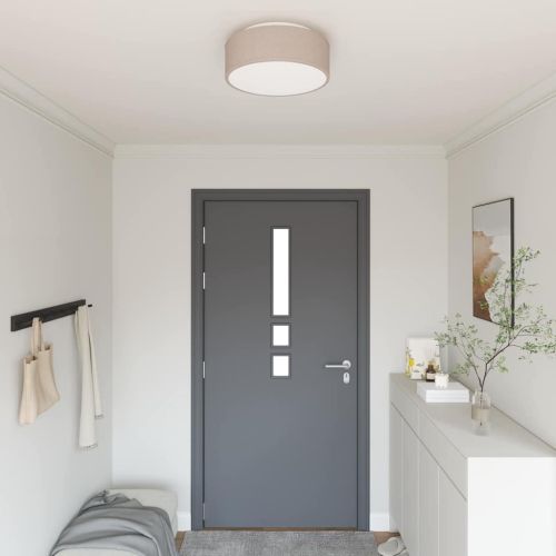 Таванна лампа с прожектори Таупе 38 x 38 x 13,5 см текстил