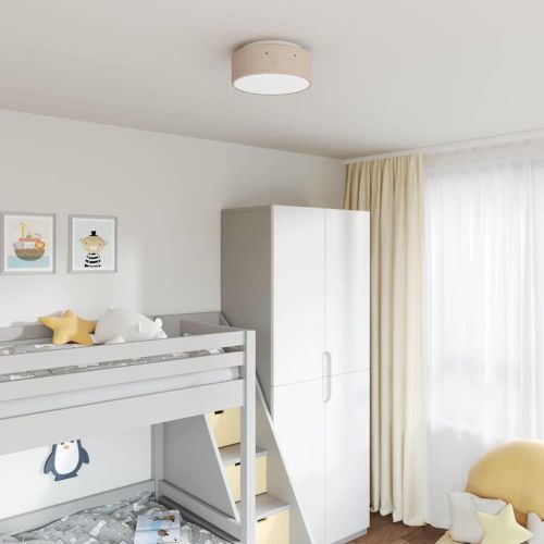 Таванна лампа с прожектори Таупе 30 x 30 x 13,5 см текстил