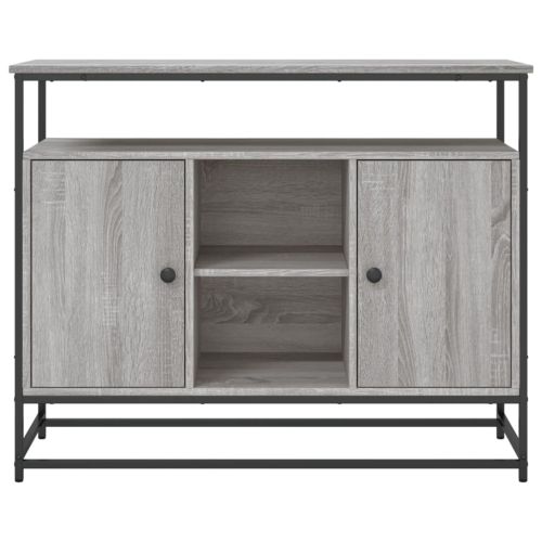 Сайдборд, сив сонома, 100x35x80 см, инженерно дърво