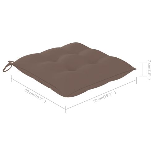 Градински трапезни столове, 4 бр, с възглавници, акация масив