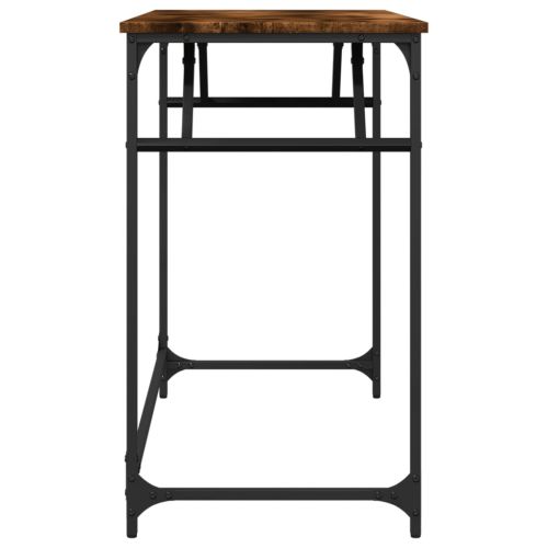 Бюро опушен дъб 100x45x76см инженерно дърво и боядисана стомана