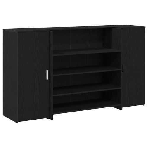 Рецепционно бюро, черен дъб, 180x50x103,5 см, инженерно дърво