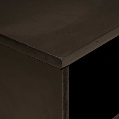ТВ шкаф Черен и златен 80 x 33 x 46 см Инженерна дървесина