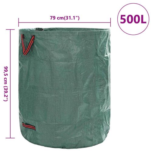 Чували за градински отпадъци 4 pcs Зелен 79 x 79 x 99,5 см