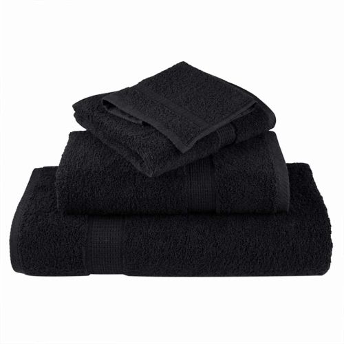 Хавлия за гости SOLUND 10 pcs Черно 15 x 21 cm 550 gsm