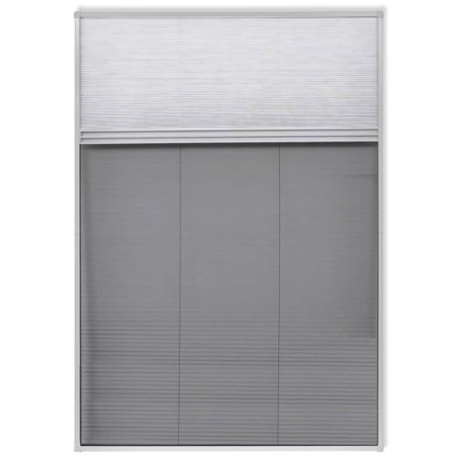 Mрежа за прозорци срещу насекоми със сенник, плисе, 160x80см