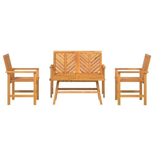 Комплект за почивка в градина 4 pcs Кафяво