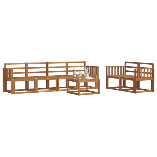 Комплект дивани за открито 7 pcs Естествен