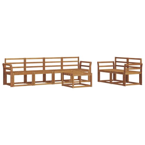 Комплект дивани за открито 7 pcs Естествен