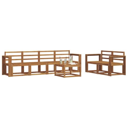 Комплект дивани за открито 7 pcs Естествен
