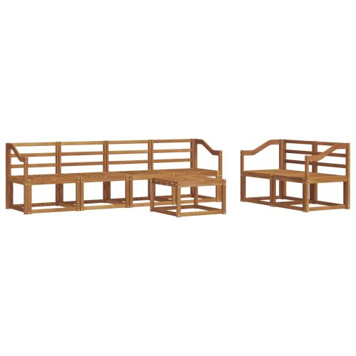 Комплект дивани за открито 7 pcs Естествен