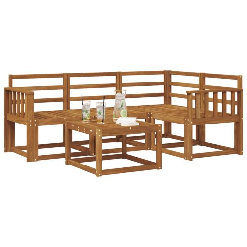 Комплект дивани за открито 5 pcs Естествен