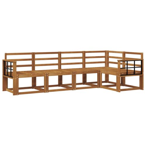 Комплект дивани за открито 5 pcs Естествен