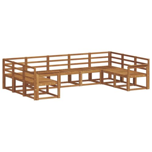 Комплект дивани за открито 9 pcs Естествен