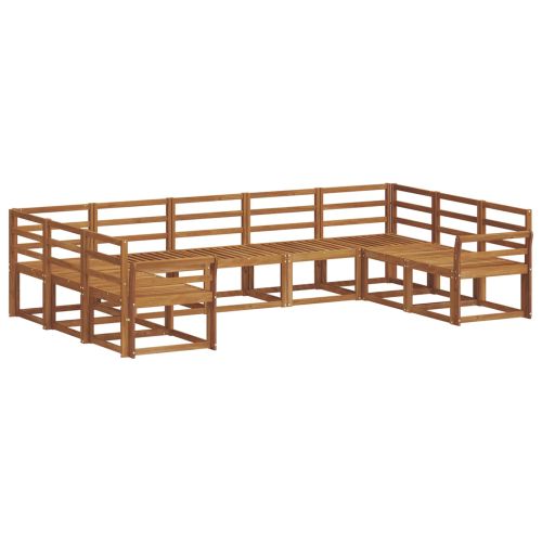 Комплект дивани за открито 9 pcs Естествен