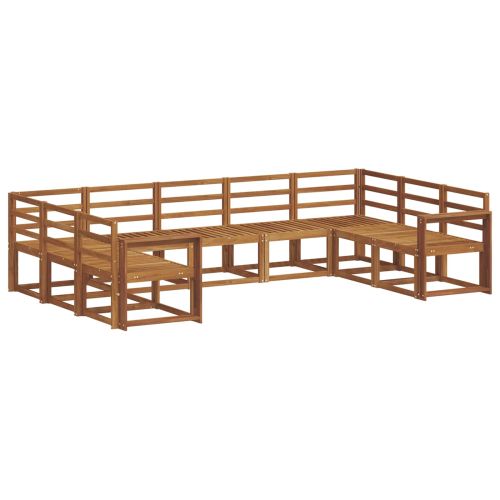 Комплект дивани за открито 9 pcs Естествен