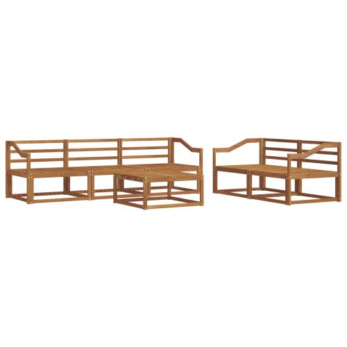 Комплект дивани за открито 6 pcs Естествен