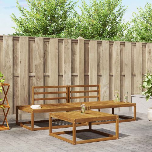 Комплект дивани за открито Естествен Солидно акациево дърво