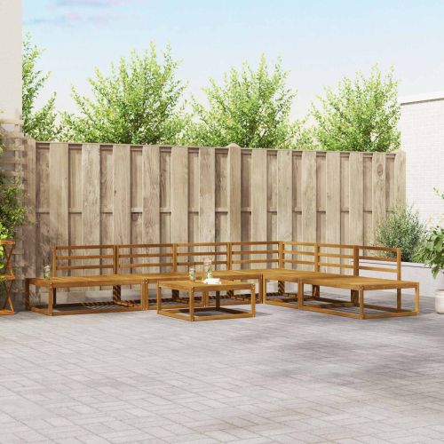 Комплект дивани за открито Естествен Солидно акациево дърво