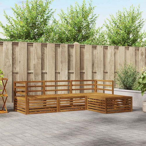 Комплект дивани за открито Естествен 245,5 x 162,5 x 73 см